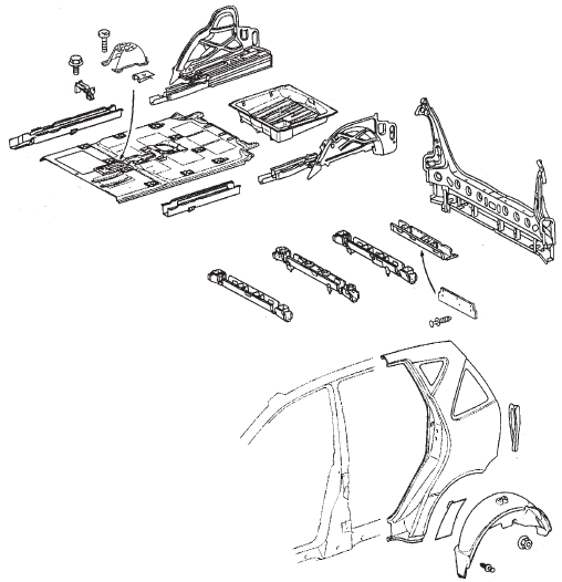 Carrosserie : Partie centrale et arrière