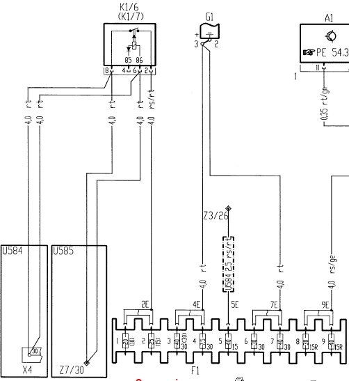 Boîte à fusibles et à relais (F1) (PE54.15-P-2000-GD)(1)