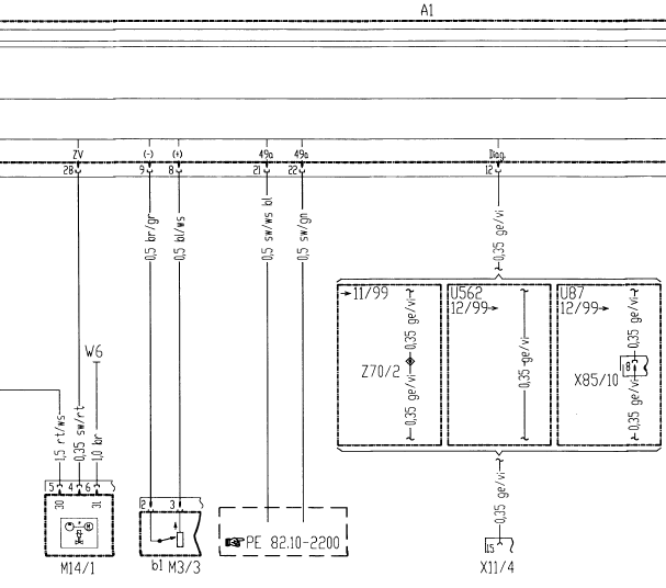 Combiné d’instruments (KI) / afficheurs /dispositifs d’avertissement (PE54.30-P-2000-GC)(3)