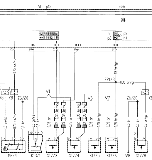 Combiné d’instruments (KI) / afficheurs /dispositifs d’avertissement (PE54.30-P-2000-GC)(5)