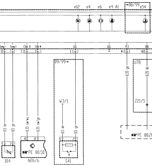 Combiné d’instruments (KI) / afficheurs /dispositifs d’avertissement (PE54.30-P-2000-GC)(7)