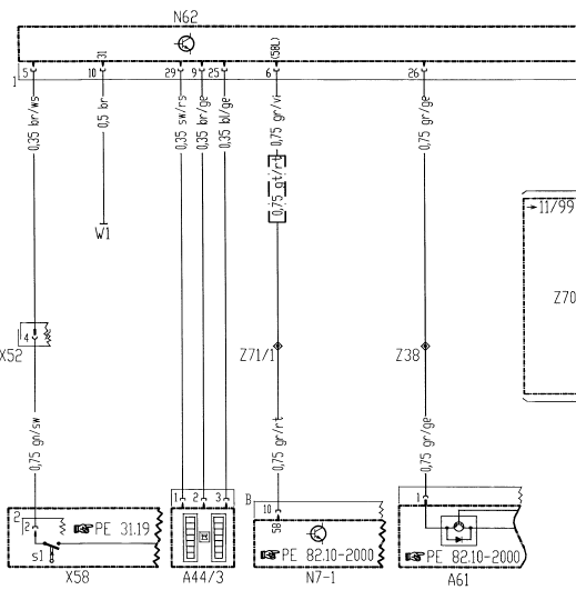 Système Parktronic (PTS) (PE54.65-P-2000-GC)(1)